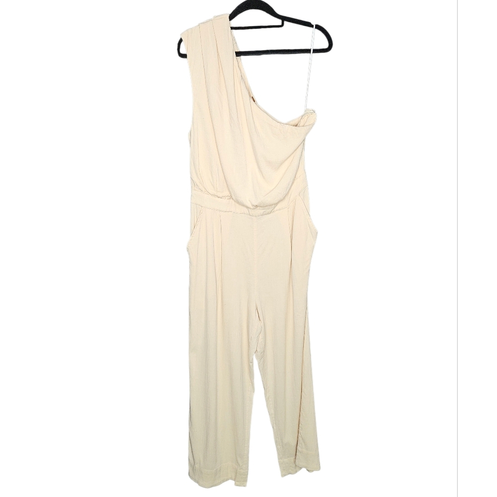 Free People Avery One-Shoulder Jumpsuit, Size 12, Washed Out, NWT - Picture 5 of 13